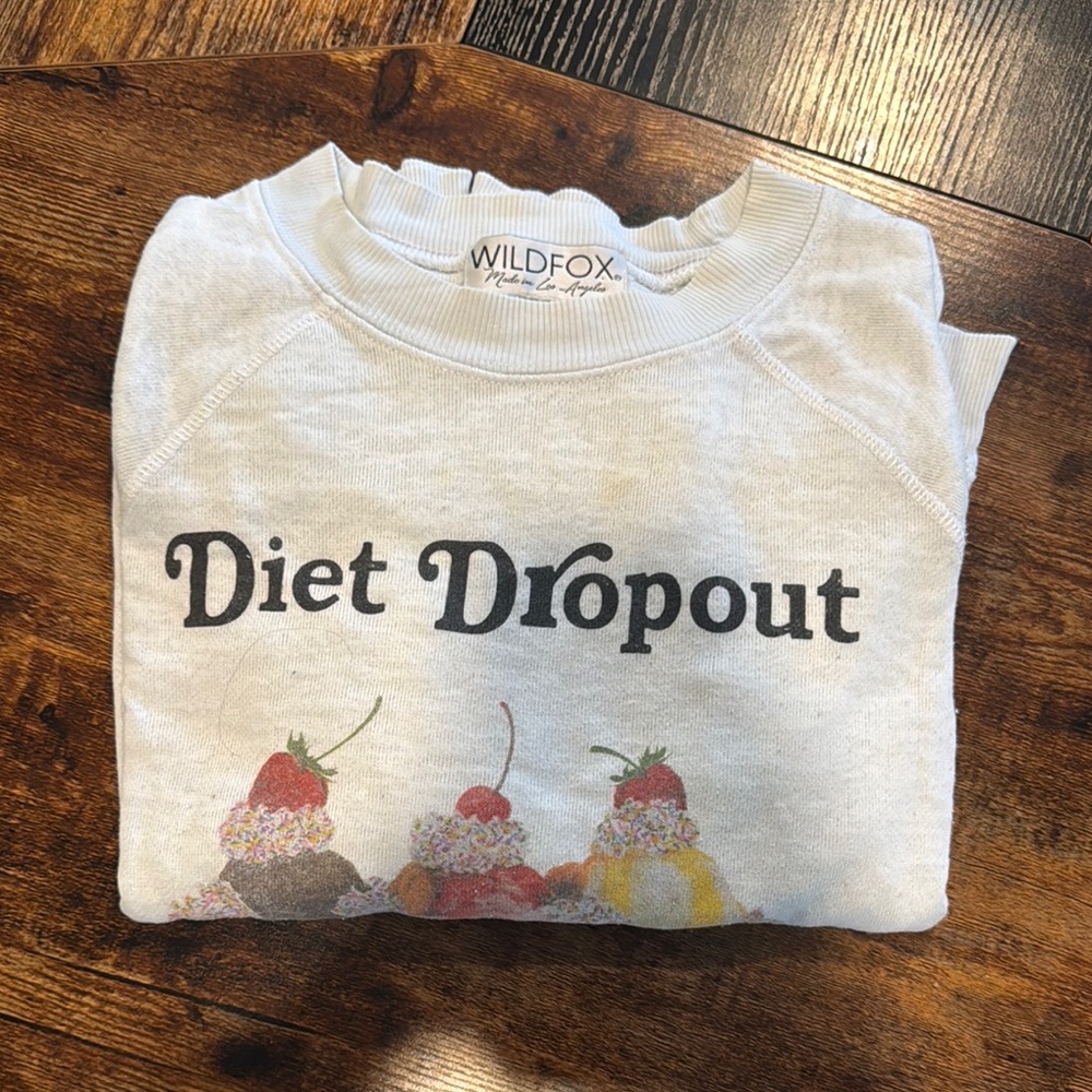 Wildfox Kids 'Diet Dropout' White Sweatshirt